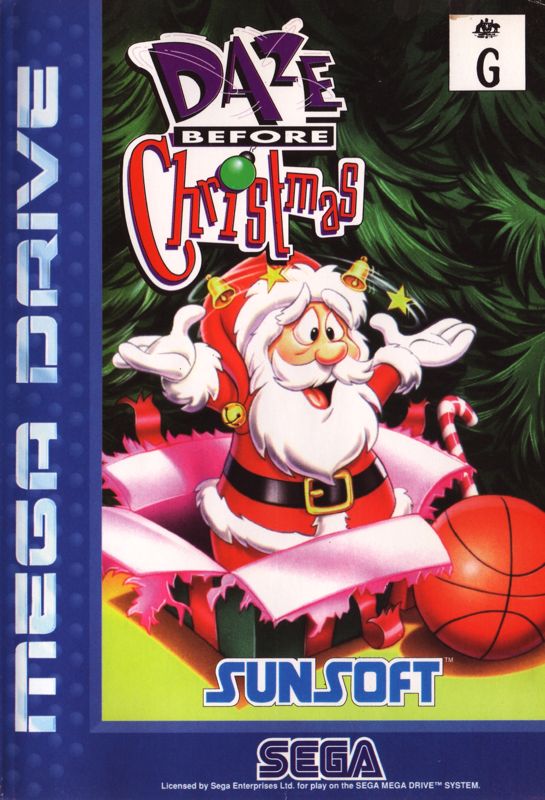 Daze Before Christmas box art for Sega Mega Drive